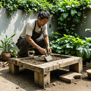 Natural Building Guide: How to Build a Rammed Earth Garden Bench