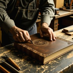 Design Bespoke Leather-Bound Photo Albums with Custom Embossing