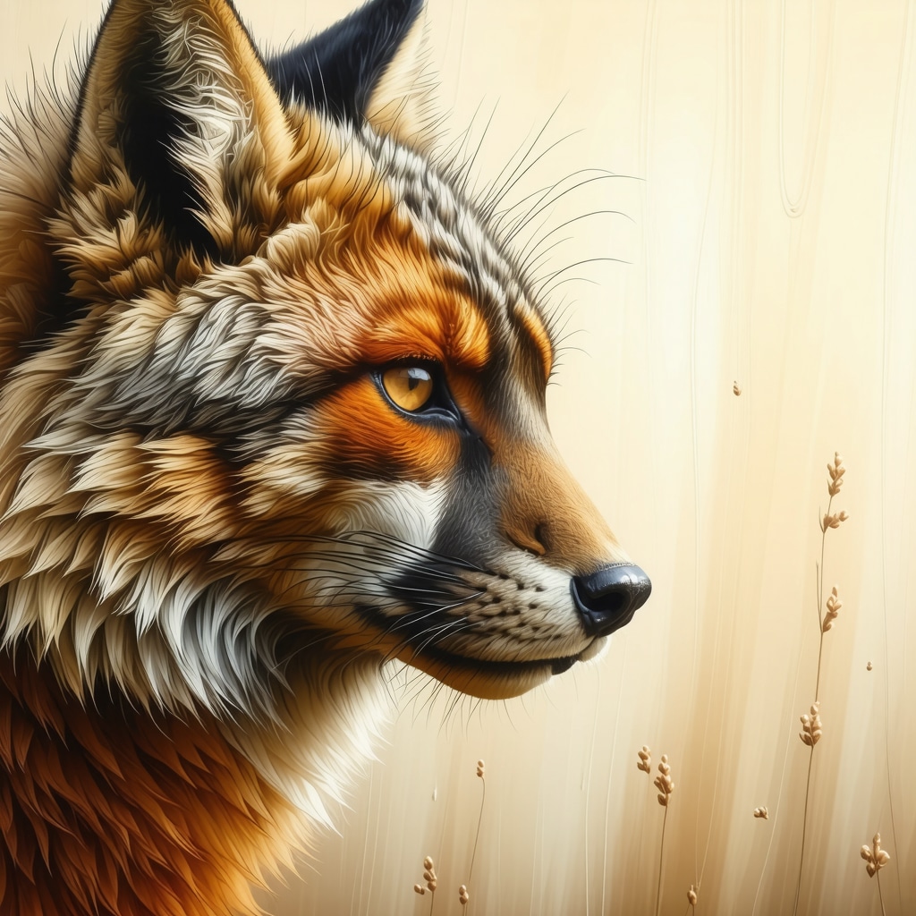 Close-up of photorealistic wildlife woodburning art emphasizing fine texture and shading