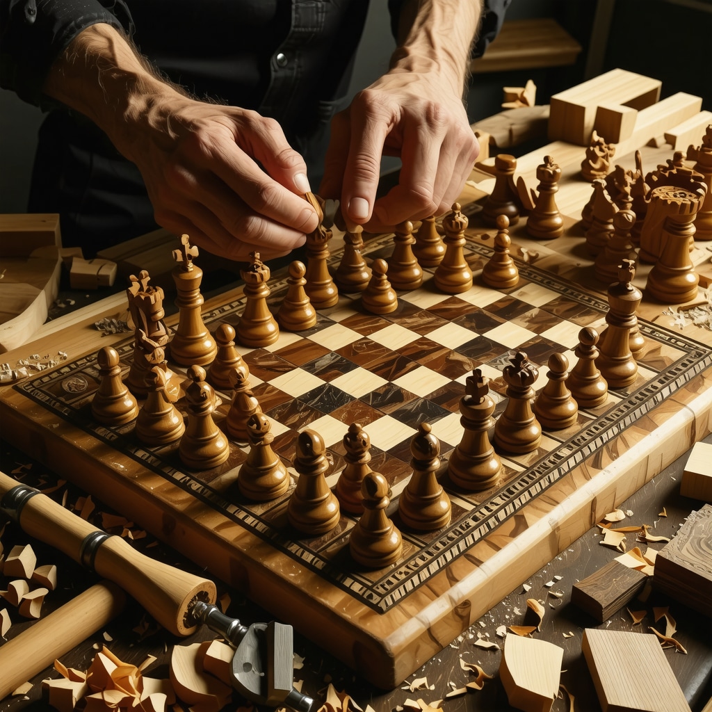 How to Carve Handcrafted Wooden Chess Sets with Custom Boards