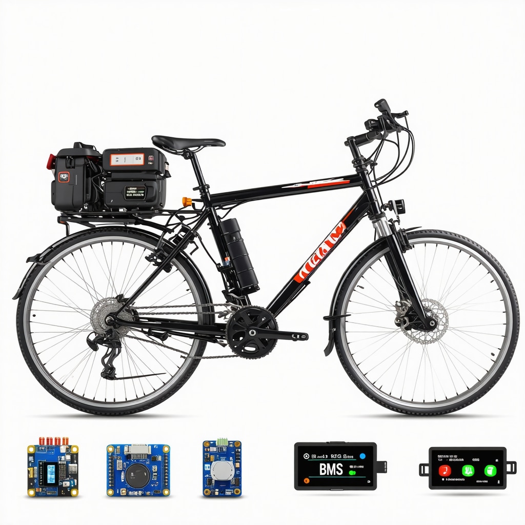 Diagram of a bicycle generator featuring chain drive, advanced gear systems, lithium-ion battery with management system, supercapacitor energy storage, MPPT controller, and microcontroller display