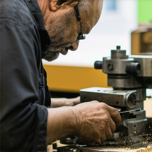 Artisan using both hand tools and CNC machine for detailed woodworking