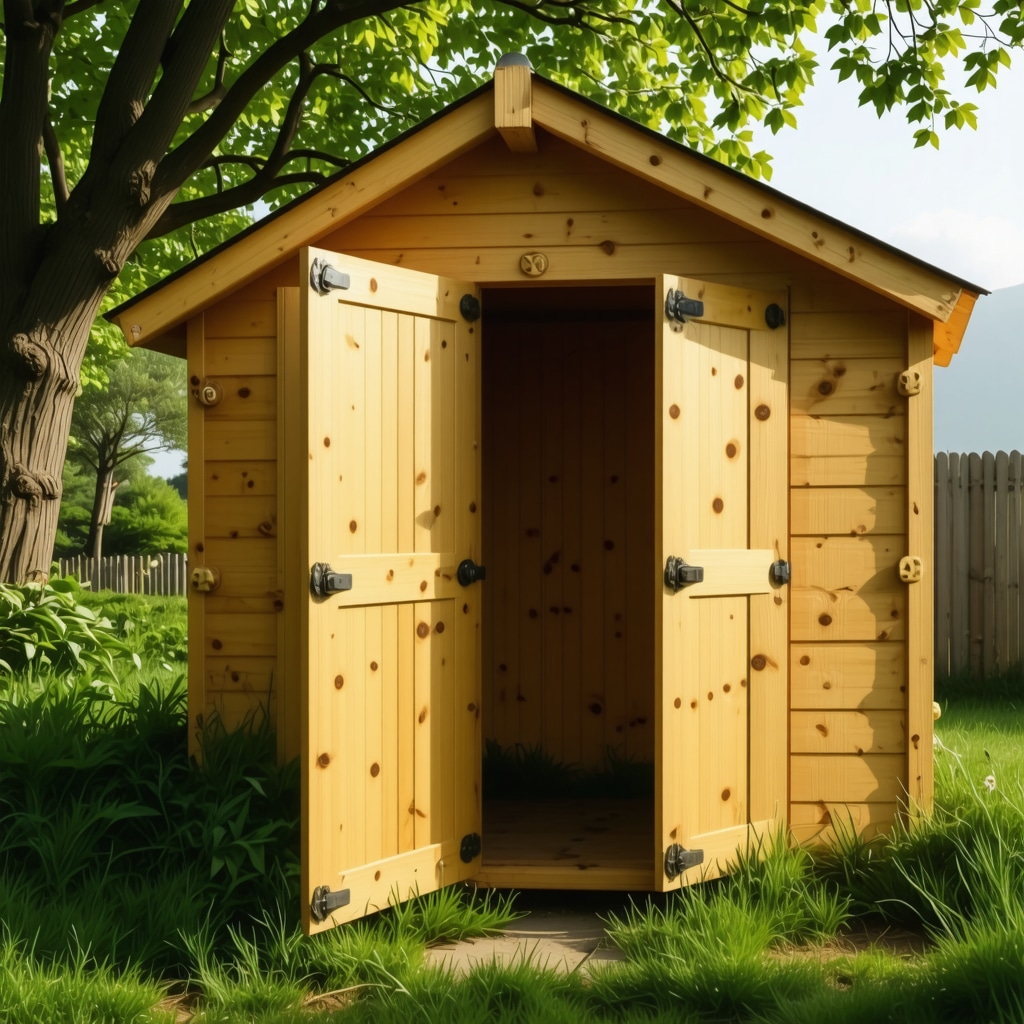 Build a Child-Sized Wooden Playhouse with Functional Doors