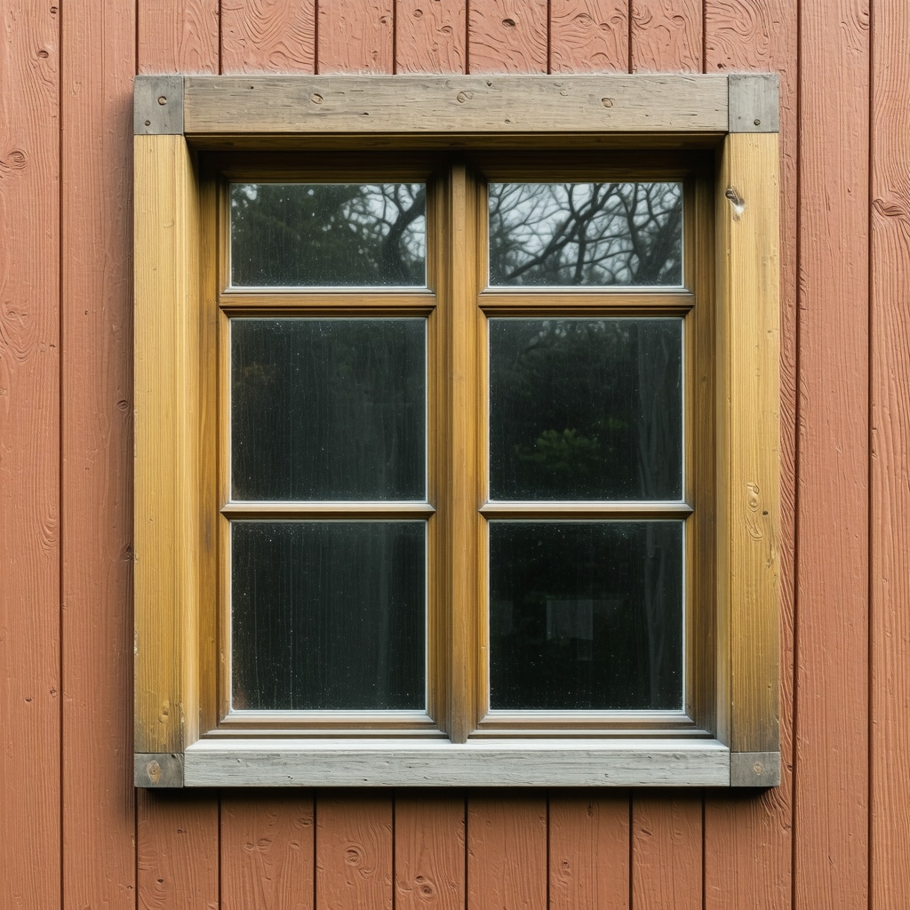 Historic wooden window frame featuring installed vacuum glazing unit with preserved muntins and slim profile