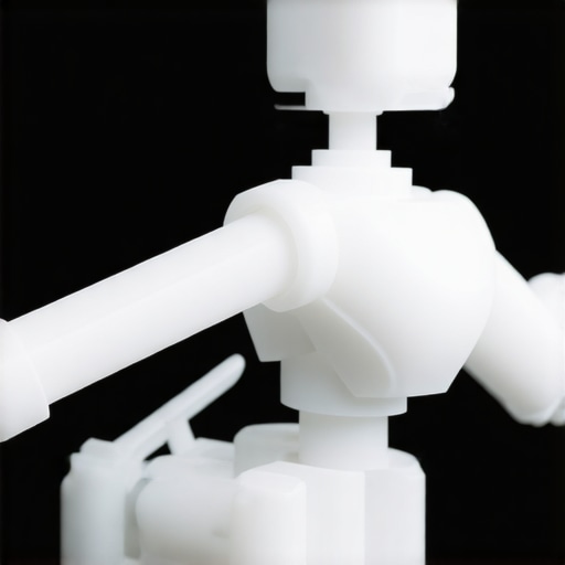 Close-up image of a puppet joint crafted from reinforced nylon showing multi-axis movement