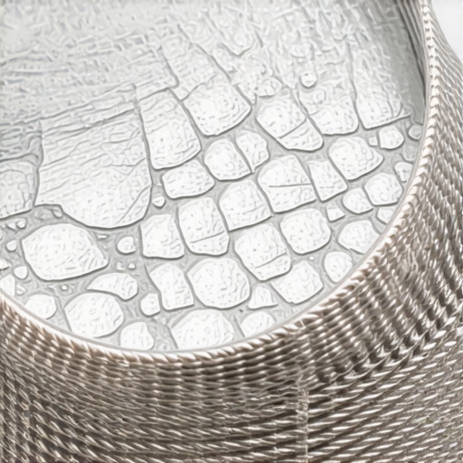 Close-up of silver bezel with textures and layered wiring in jewelry