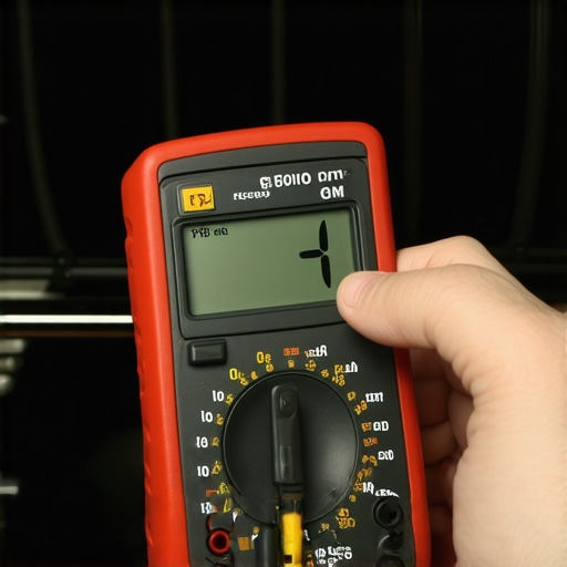 Person using multimeter to diagnose oven heating element