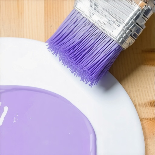 Close-up of hand applying UV protective glaze with a brush on wooden art piece