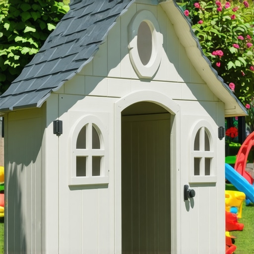 Build a Child-Sized Wooden Playhouse with Doors, Windows & Safety Features