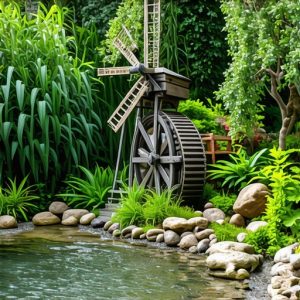 Build a Miniature Working Water Wheel or Windmill for Your Garden Diorama