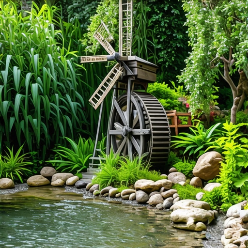 Build a Miniature Working Water Wheel or Windmill for Your Garden Diorama