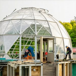 Building a Geodesic Dome Greenhouse with Reclaimed Materials: Step-by-Step