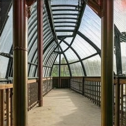 Expert assembling a geodesic dome greenhouse with reclaimed materials