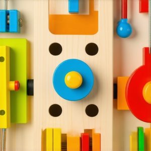 Design & Construct a Montessori-Like Activity Board with Complex Latches & Gears