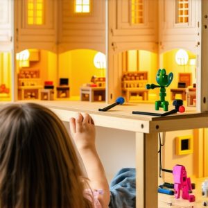 Easy Crafts for Kids: Handcrafting a Detailed Dollhouse with Lighting & Wiring