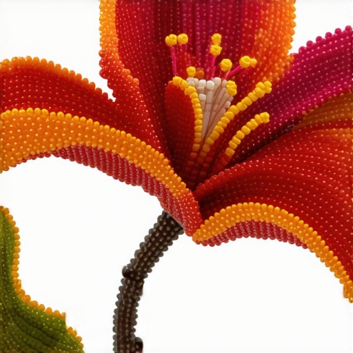 French Beaded Flowers: Crafting Realistic Botanical Sculptures with Beads