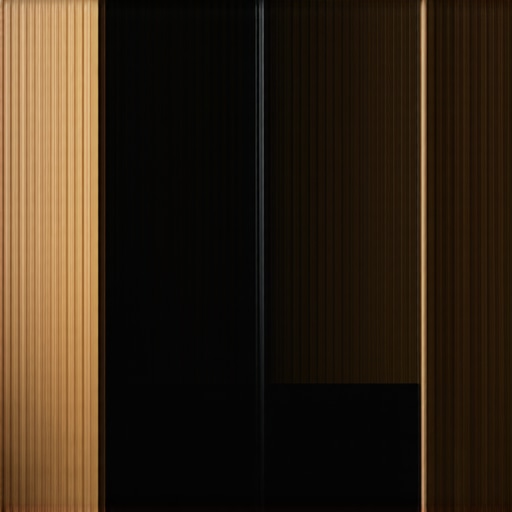 Futuristic wardrobe featuring concealed drawers and integrated smart lighting