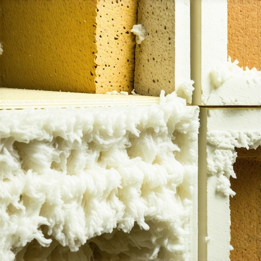 Close-up of layered soundproof materials including mineral wool, vinyl, and cork in a DIY home booth