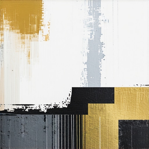Detailed close-up of encaustic painting showing layered textures and embedded materials