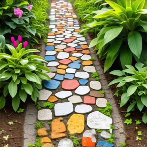 Upcycling Broken Ceramics into Garden Mosaic Art: Creative DIY Ideas