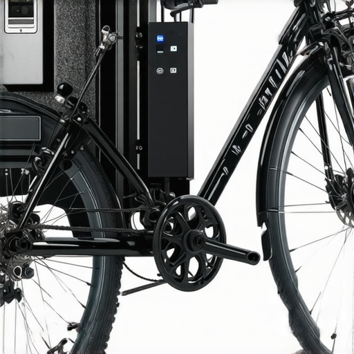 Detailed view of a bicycle generator with digital monitoring and high-efficiency components