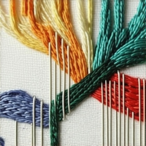 Advanced Embroidery with Layered Padding and Wire Support Close-up of complex goldwork and stumpwork embroidery highlighting multi-layered textures and embedded wire frameworks.