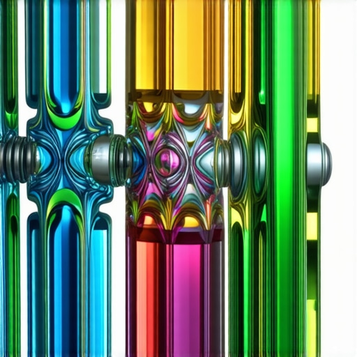 Advanced Layered Glass Beads with Engraved Details Detailed close-up of layered glass beads showcasing intricate engravings and vibrant colors.