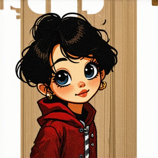 Advanced cartoon tapestry with multi-texture weaving Close-up of a vibrant, textured cartoon tapestry with metallic threads and embroidery