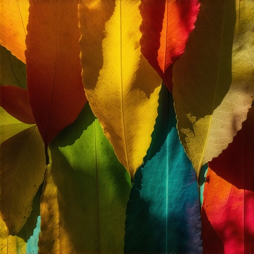 Close-up of fabric with botanical dye patterns under heat press