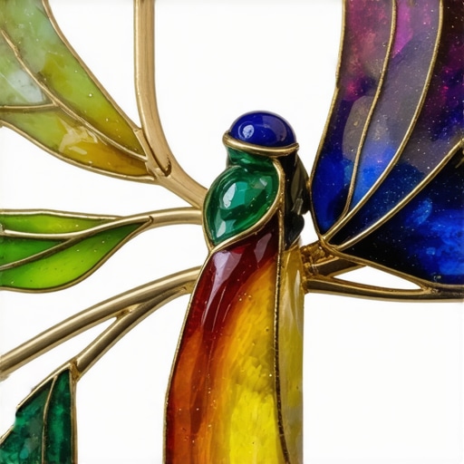 Detailed Cloisonné Enamel Art Close-up of vivid cloisonné enamel jewelry highlighting intricate wire outlines and rich color layers.