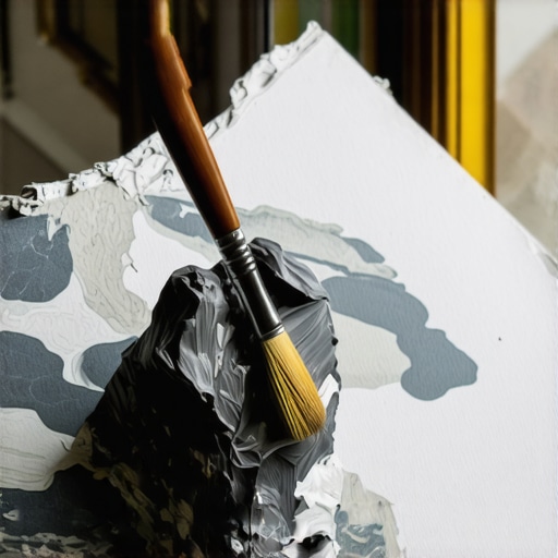 Expert Decoupage Edge Blending Close-up of a decoupage artist blending paper edges seamlessly with a soft brush