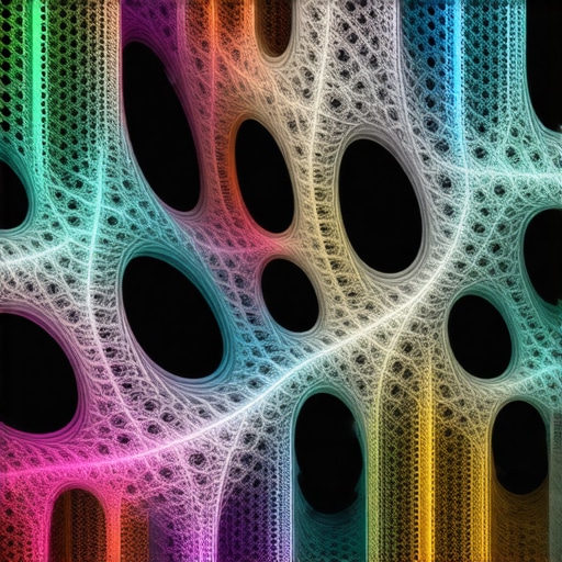 Intricate Fractal Pattern Design Close-up of a vibrant, recursive fractal pattern emphasizing natural-inspired motifs and layered textures.