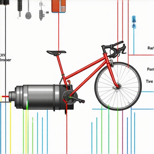 Optimized Bicycle Generator System Technical illustration showing mechanical and electrical fine-tuning of a bicycle generator