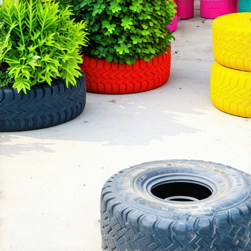 Transform Old Tires into Durable Garden Planters & Playground Equipment