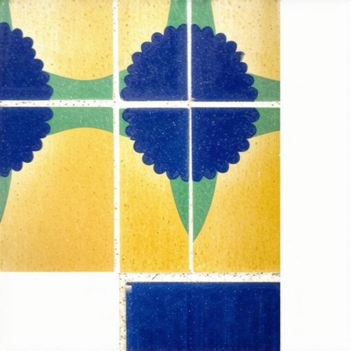 Vintage Tile Restoration Close-Up Close-up of vintage tile with textured grout and sealing process