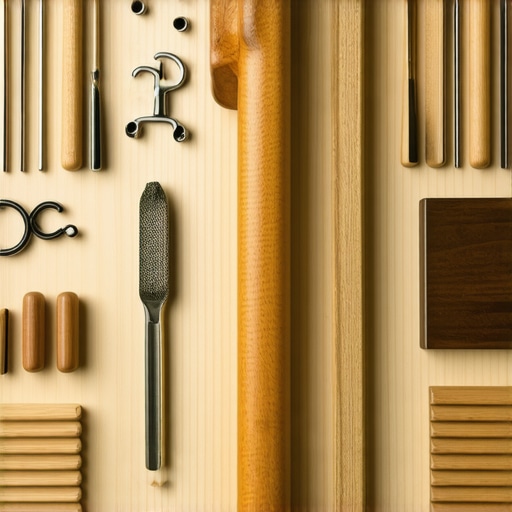 A woodworking workspace featuring gears, tools, and eco-friendly finishes for complex wooden toys.