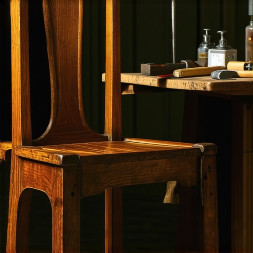 Antique Chair Restoration A craftsman restoring an antique wooden chair with detailed carvings