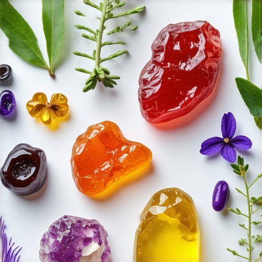 Botanical fixatives for natural perfume Detailed view of botanical resins and essential oils used in natural perfumery