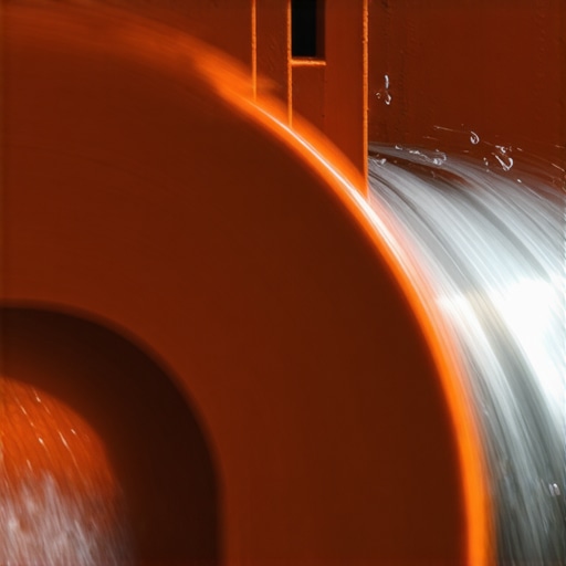 Close-up of a Miniature Water Wheel in Action Close-up view of a small, detailed water wheel spinning with flowing water