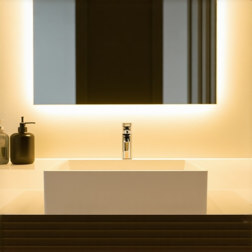 Contemporary Floating Vanity Design Sleek modern floating bathroom vanity with integrated lighting and storage