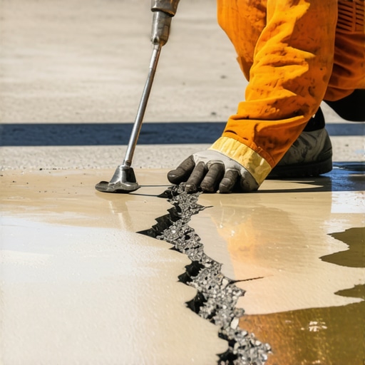 Epoxy Injection in Driveway Repair Professional applying epoxy resin to concrete crack for durable driveway repair