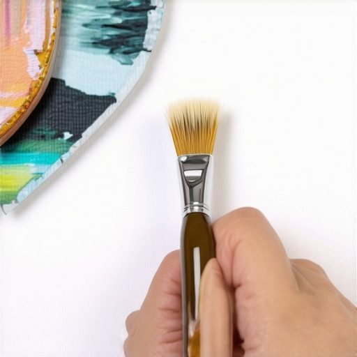 Expert Edge Blending in Decoupage Decoupage artist carefully blending paper edges with varnish for seamless finish