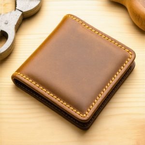 Creating Bespoke Men's Leather Wallets with Advanced Stitching & Edging