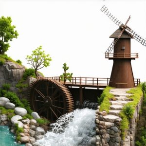 How to Build a Miniature Working Water Wheel or Windmill for Your Diorama