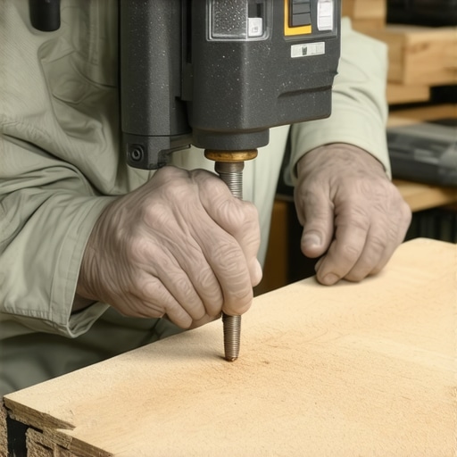 Modern mortising machine in woodworking Woodworker using a mortising machine for precise joinery