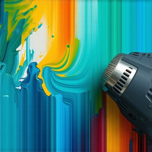 Close-up of encaustic artwork with layered textures and vibrant hues, demonstrating tools and heat application.