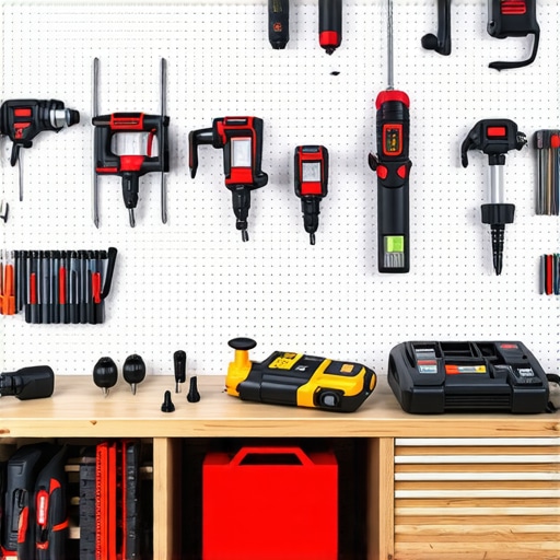 Workshop with organized tools and maintenance supplies.